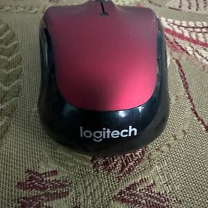 Logitech M325 Wireless Mouse - Black/Red Complete